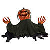30" Black and Orange Animated Pumpkin Halloween Decoration Image 1