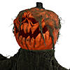 30" Black and Orange Animated Pumpkin Halloween Decoration Image 2