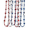 30" Bulk 480 Pc. Metallic Patriotic Stars & 14mm Bead Necklaces Image 1