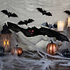 30" Hanging Halloween Bat Decoration with Red Eyes Image 1