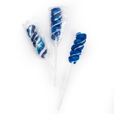 30 Pcs Royal Blue Twisty Pops Lollipops Blue Raspberry Candy Image 1