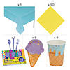 303 Pc. Ice Cream Party Deluxe Tableware Kit for 8 Guests Image 1