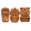 34" - 36" Jumbo Brown Tiki Mask Cardboard Cutouts - 3 Pc. Image 1