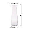 35 oz. Clear Large Disposable Plastic Wine Carafes with Lids (6 Carafes) Image 2