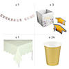 353 Pc. Graduation Cottage Core Table Decorating Kit for 24 Guests Image 2