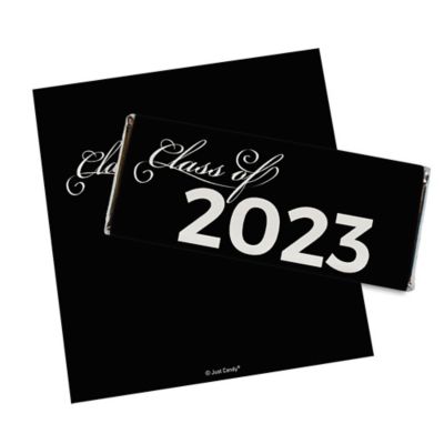 36ct Black Graduation Candy Party Favors Class of 2024 Hershey's Chocolate Bars by Just Candy Image 1