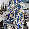 37" Glittered Blue Fern Christmas Spray Image 3