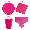 396 Pc. Hot Pink & Light Pink Tableware Kit for 48 Guests Image 2