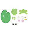 3D Floating Frog on a Lily Pad Foam Craft Kit - Makes 12 Image 1