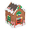 3D Gingerbread House Christmas Craft Kit - Makes 12 Image 1