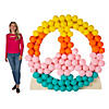 3D Groovy Peace Sign Cardboard Cutout Stand-Up with Balloons Image 1