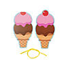 3D Ice Cream Cone Sticker Scene Ornaments - 12 Pc. Image 1