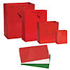 4 1/2" - 12" x 5 3/4" &#8211; 14 1/2" Red Gift Bags with Tag & Tissue Paper Assortment - 168 Pc. Image 1