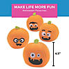 4 1/2" Bulk 72 Pc. Halloween Funny Face Stuffed Pumpkin Toys Image 2
