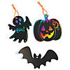4 1/2" x 4" Bulk 50 Pc. Halloween Magic Color Scratch Ornaments Image 1