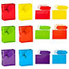 4 1/2" x 5 1/2" Bulk 60 Pc. Small Neon Gift Bags with Tag Image 1