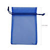 4 1/2" x 6 1/4" Medium Sheer Blue Organza Drawstring Bags - 12 Pc. Image 1