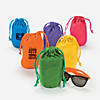 4 1/2 " x 7" Mini Bright Color Canvas Drawstring Bags - 12 Pc. Image 2