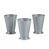 4 3/4" 10 oz. Mint Julep Gray Reusable Plastic Cups - 12 Ct. Image 1