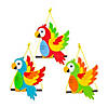 4 3/4" x 6" Hanging Tropical Parrot Foam Craft Kit - Makes 12 Image 1
