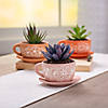 4 5/8" DIY Paintable Ceramic Tea Cup Planters with Saucer - 6 Pc. Image 2