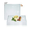 4.5" Clear Square Plastic Pastry Plates (140 Plates) Image 3