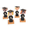 4" Bobblehead Graduates with Diplomas Plastic Picture Holders - 12 Pc. Image 4