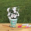 4" Color Your Own Mom Artist White Plastic Flower Pots - 12 Pc. Image 2