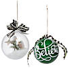 4" DIY Large Clear Christmas Ball Ornaments - 6 Pc. Image 2