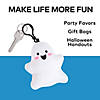 4" Happy White Ghost Stuffed Backpack Clip Keychains - 12 Pc. Image 1