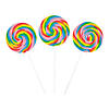 4" Jumbo Swirl Fruit-Flavored Lollipops on 7" Stick - 6 Pc. Image 1