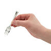 4" Mega Bulk 200 Ct. Mini Metallic Silver Disposable Plastic Forks Image 1