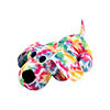 4" Mini Rainbow Colors Tie-Dyed Stuffed Puppy Dog Toys - 12 Pc. Image 1