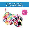 4" Mini Rainbow Colors Tie-Dyed Stuffed Puppy Dog Toys - 12 Pc. Image 2