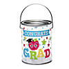 4" x 5" Elementary Graduation Paint Bucket Plastic Favor Containers - 6 Pc. Image 1