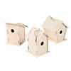 4" x 6" DIY Unfinished Wood Birdhouses with Hangers - 12 Pc. Image 1
