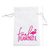 4" x 6" Small Final Flamingle Bachelorette Canvas Drawstring Favor Bags - 12 Pc. Image 1