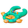 40" Green and Orange Turtle Baby and Mom Inflatable Swimming Pool Seat Image 1