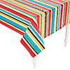 40" x 100 Ft. Fiesta Bright Stripes Sarape Plastic Tablecloth Roll Image 1