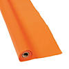 40" x 100 ft. Orange Solid Color Disposable Plastic Tablecloth Roll Image 1