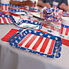 40" x 100 ft. Patriotic Red, White & Blue Disposable Plastic Tablecloth Roll Image 3