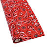 40" x 100 ft. Red Bandana Plastic Tablecloth Roll Image 1