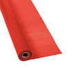 40" x 100 ft. Red Disposable Plastic Tablecloth Roll Image 1