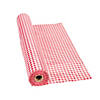 40" x 100 ft. Red Gingham Plastic Tablecloth Roll Image 1