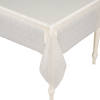 40" x 100 ft. White Lace Plastic Tablecloth Roll Image 1