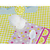 40" x 100 ft. Yellow Gingham Plastic Tablecloth Roll Image 3