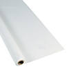 40" x 250 ft. White Extra Long White Plastic Tablecloth Roll Image 1