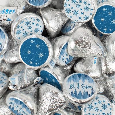 400 Pcs Christmas Candy Chocolate Hershey's Kisses Bulk (4lb) - Let it Snow Image 1