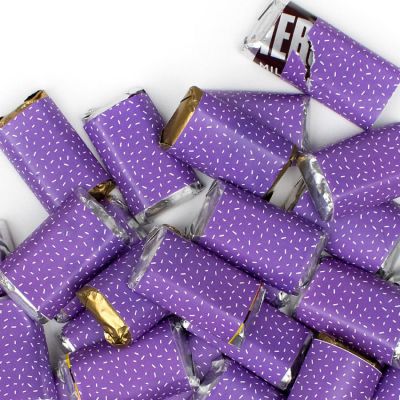 41 Pcs Purple Candy Party Favors Hershey's Miniatures Chocolate Image 1