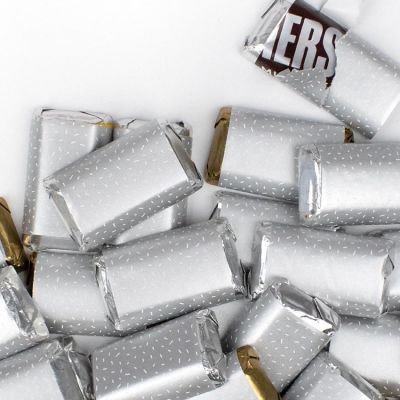 41 Pcs Silver Candy Party Favors Hershey's Miniatures Chocolate Image 1
